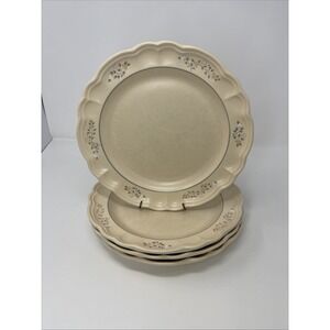 Pfaltzgraff Remembrance Stoneware 10 3/8" Dinner Plates Floral Set Of (4)